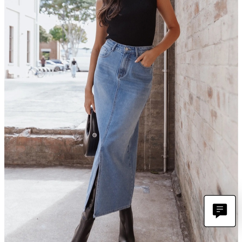 NWT Petal & Pup Blue Denim skirt size 28